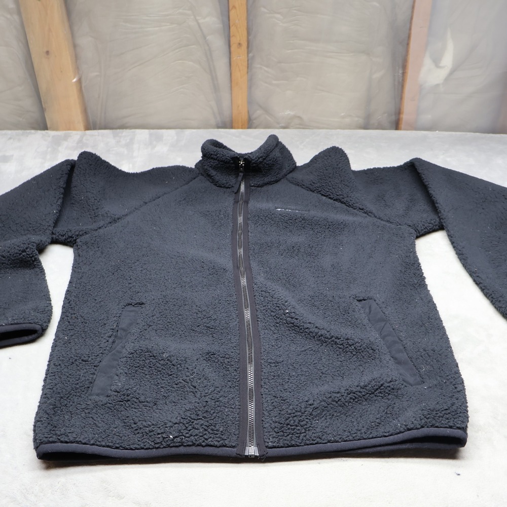 Columbia Jacket Mens Medium Black Winter Warmt Heavyweight Fleece Sherpa Outdoor